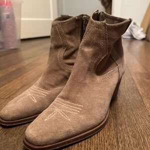 Tan Suede Ankle Boots dolce vita 8.5